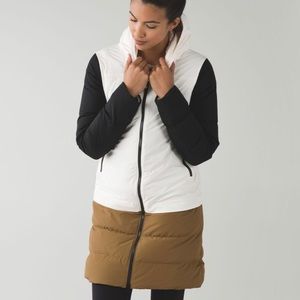 Lululemon color block down coat